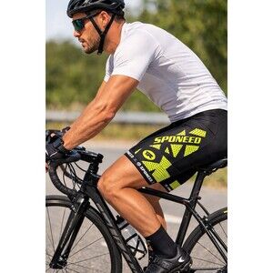 Men Cycling Shorts Padded Gel Bike Bicycle Black Neon Sponeed 4XL XXXL
